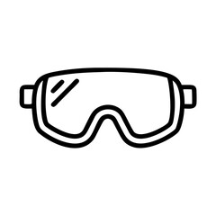 Safety goggles icon representing protection and work safety in minimalist style