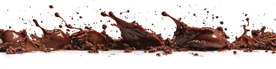 Fototapeta premium A detailed shot of a single piece of chocolate, great for food or product photography