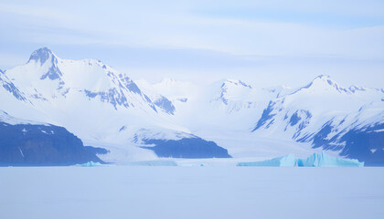 Obraz premium Snow-Capped Arctic Mountain Range 2