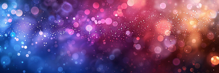 Obraz premium A blurred bokeh background with pastel colors and glowing lights presents a soft, abstract backdrop with a defocused light effect.