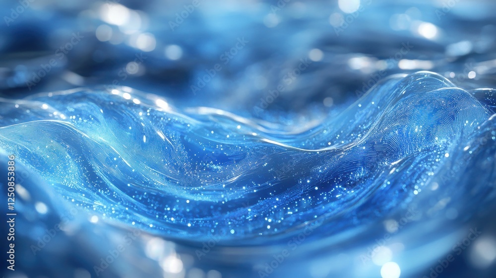 Poster digital illustrations in blue showcase computer codes and futuristic web designs. virtual patterns d