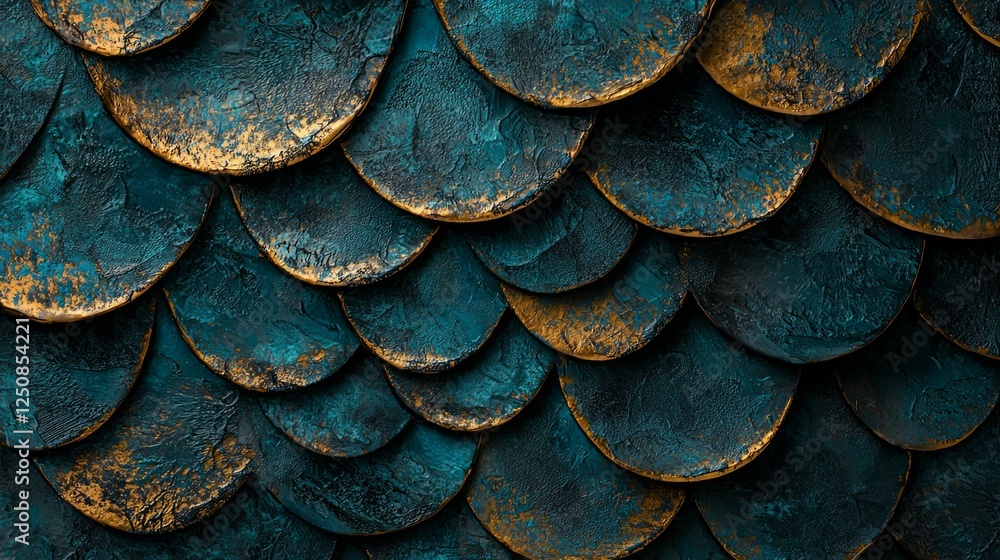 Poster detailed textured background with circular shapes in dark tones