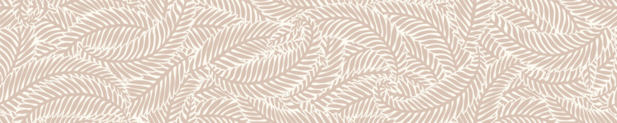 Abstract tropical palm leaves seamless pattern vector floral background. floral pattern. © andin