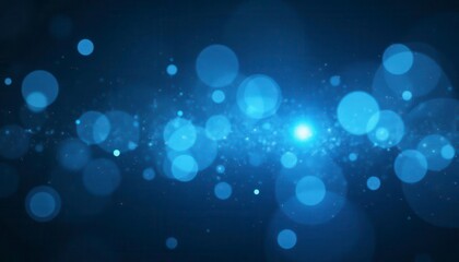 Abstract Blue Bokeh Background with Light Leaks