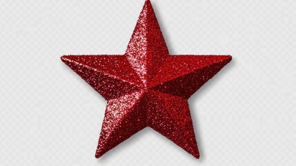 Obraz premium Red glitter star decoration.