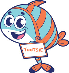  Fish tootsie mascot illustration art