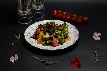 Vegetable salad on a plate 