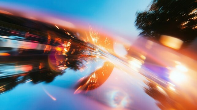 Colorful abstract background with dynamic lights and motion.