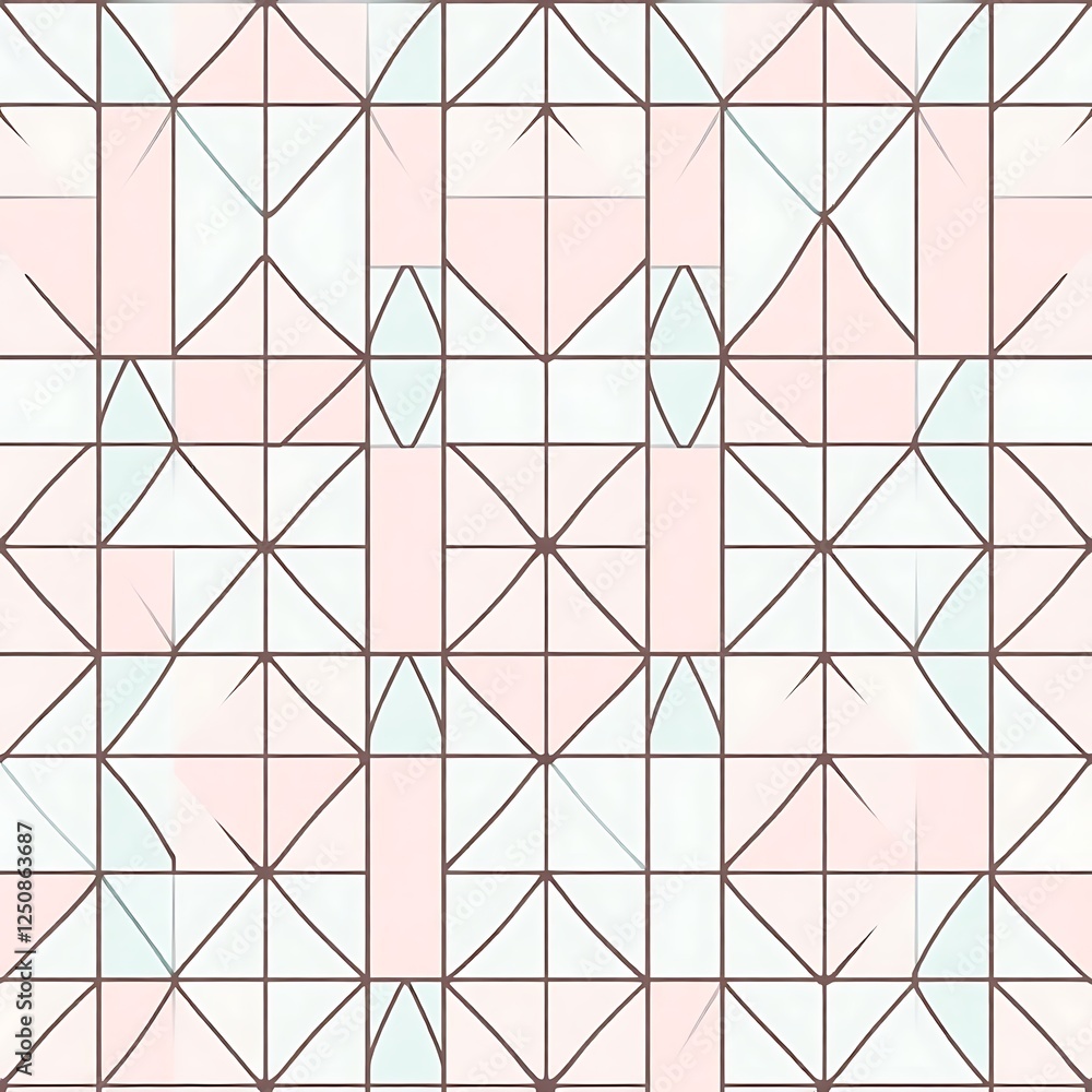 Poster geometric pastel seamless pattern: this abstract seamless pattern features a captivating blend of de