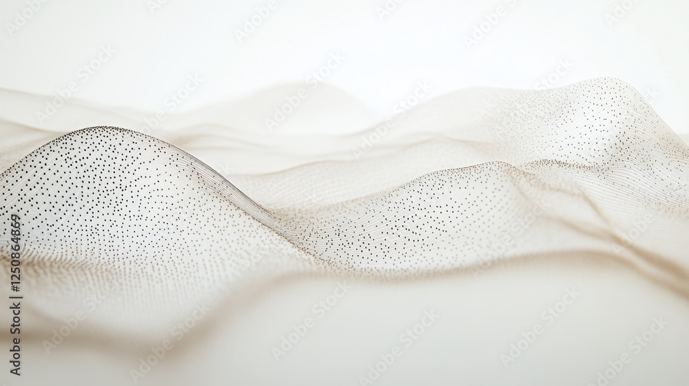 Poster a delicate, flowing fabric with a soft texture, featuring a subtle pattern, creating an ethereal atm