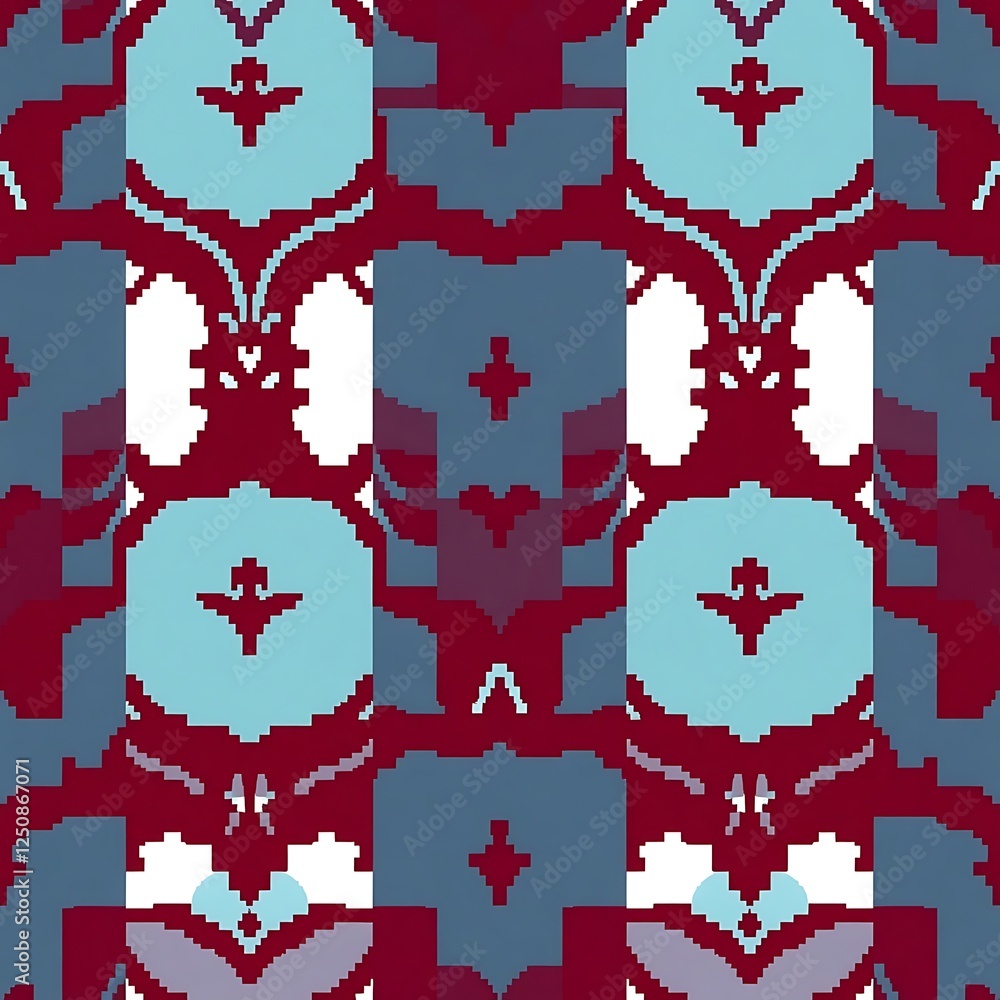 Aufkleber geometric abstract pattern: a visually captivating seamless pattern featuring bold geometric shapes 