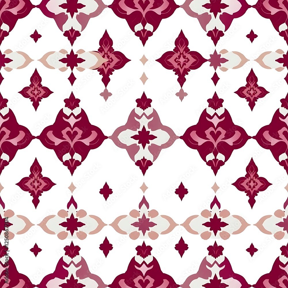 Poster geometric blush pattern: a seamless, elegant pattern featuring a captivating geometric design in sha