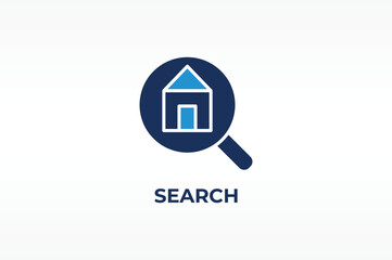 SEARCH vector, icon or logo sign isolated symbol illustration