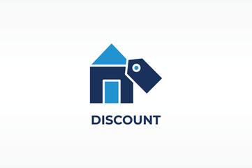 DISCOUNT vector, icon or logo sign isolated symbol illustration