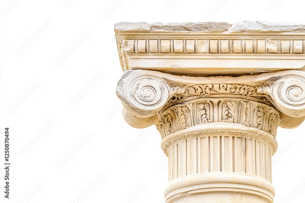 Poster A close-up of a clock on a column, suitable for use in time-related or decorative contexts