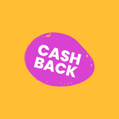 Cashback refund offer sticker template vector design