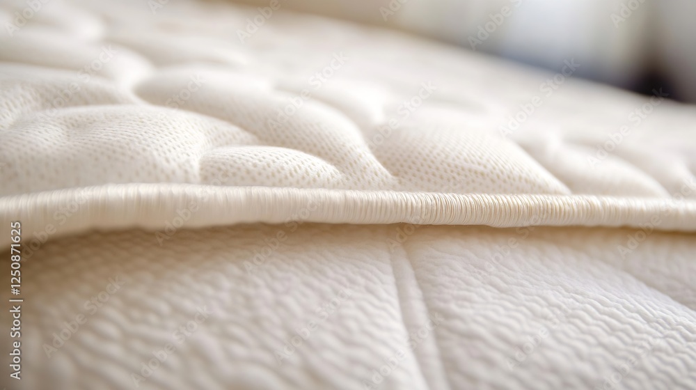 Poster closeup shot of a highquality mattress surface revealing its plush texture designed for ultimate com