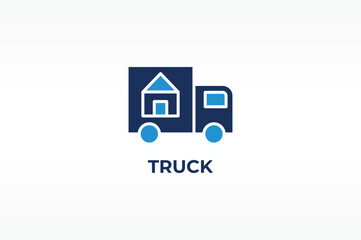 TRUCK vector, icon or logo sign isolated symbol illustration