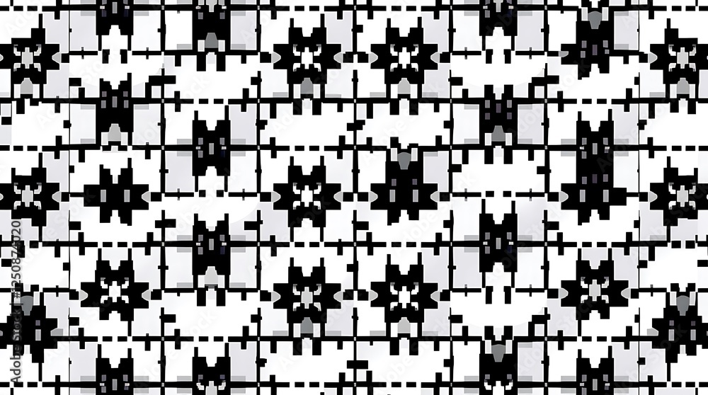 Poster abstract geometric pattern: a bold and intricate abstract pattern features repeating geometric shape