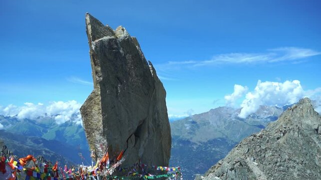 Behold the stunning view of slo mo vide of kinnaur kailash videos kinner kailash trk shivalingam, showcasing the natural beauty and scenic wonders of the region.
