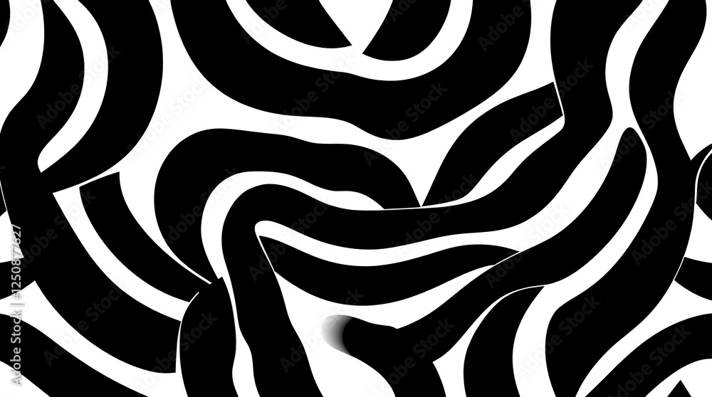 Poster abstract black and white swirl pattern: a mesmerizing seamless pattern of bold black and white swirl