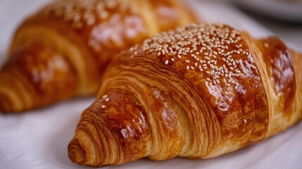 Flaky pastry on a white plate, ready for serving or decorating