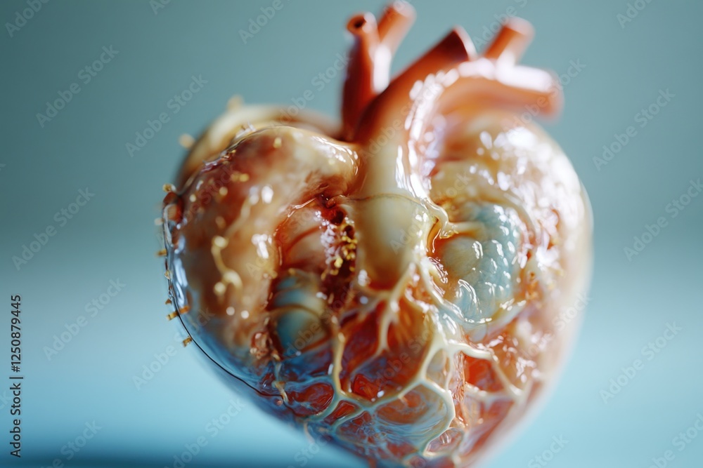 Aufkleber A close up shot of a heart-shaped object placed on a table