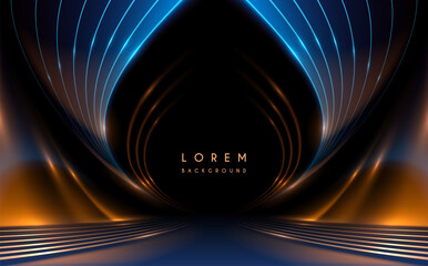 Blue and gold light stage template