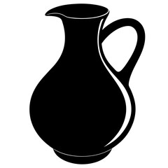 black and white vase jar