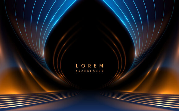 Blue and gold light stage template