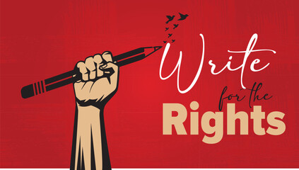 Write for the Rights – Free the Innocent Banner Design
