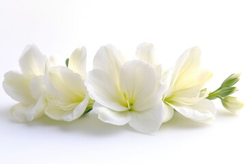 A group of white flowers on a white surface