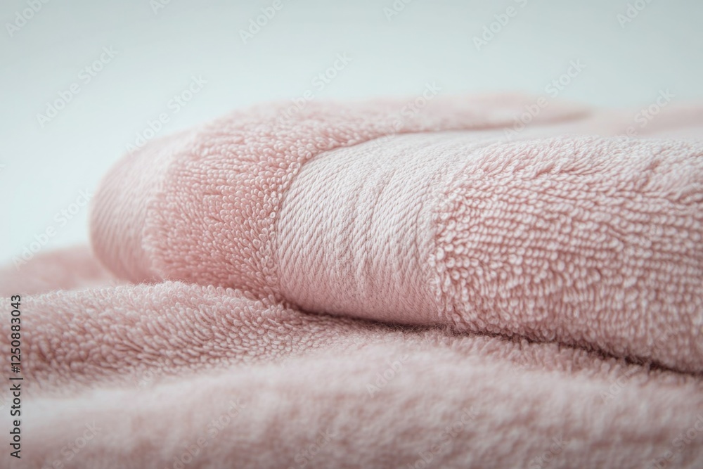 Poster a stack of pink towels forming a pyramid shape