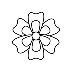 Flower icon vector. Garden illustration sign. Flora symbol or logo.