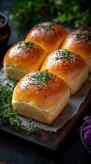 Baked Bread Rolls: Golden Crust, Soft Inside