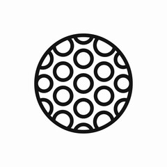Golf ball sport icon vector sign