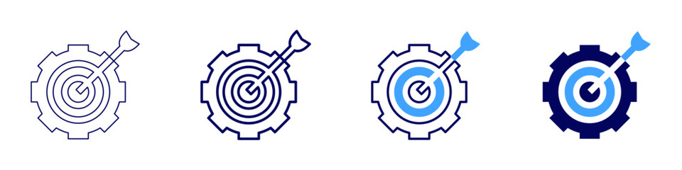 Health improvement goal icon in 4 different styles. Thin Line, Line, Bold Line, Duotone. Duotone style. Editable stroke
