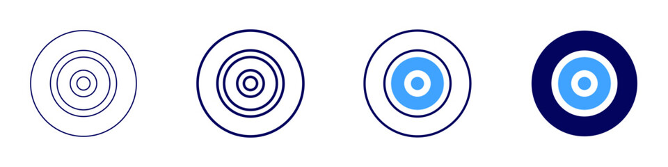 Leadership development goal icon in 4 different styles. Thin Line, Line, Bold Line, Duotone. Duotone style. Editable stroke