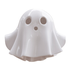 Fototapeta premium Halloween ghost isolated on white, transparent