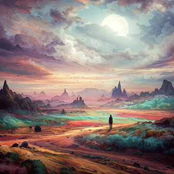 Sunset in The Desert