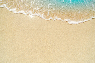sunny sand beach, topview