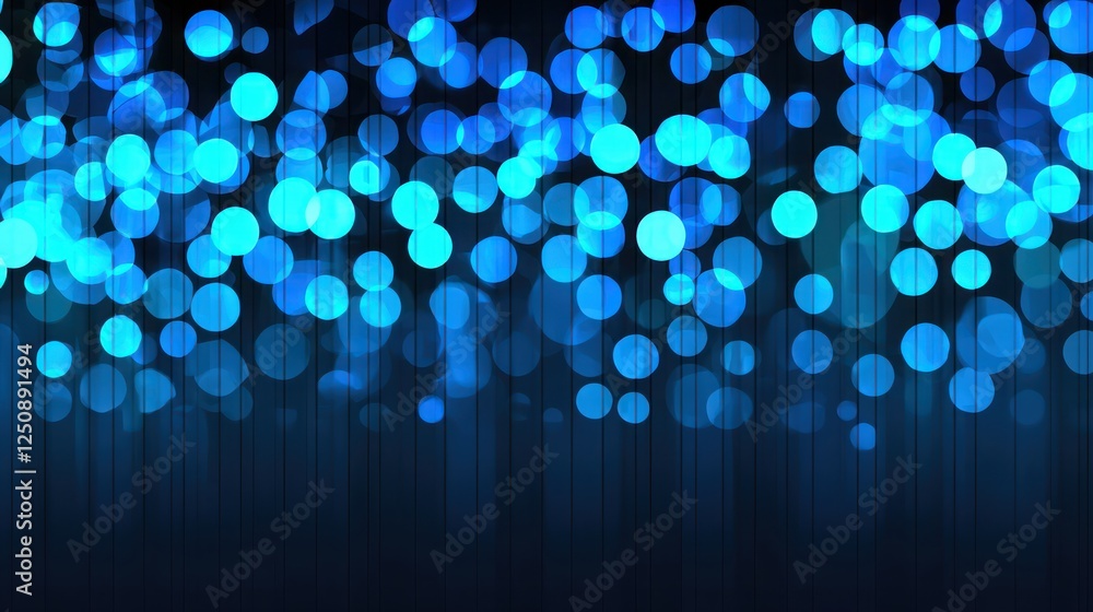 Aufkleber Abstract Blue Bokeh Background with Soft Lighting and Subtle Vertical Stripes for Artistic Design Projects