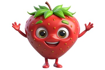 Fototapeta premium strawberry with a smile