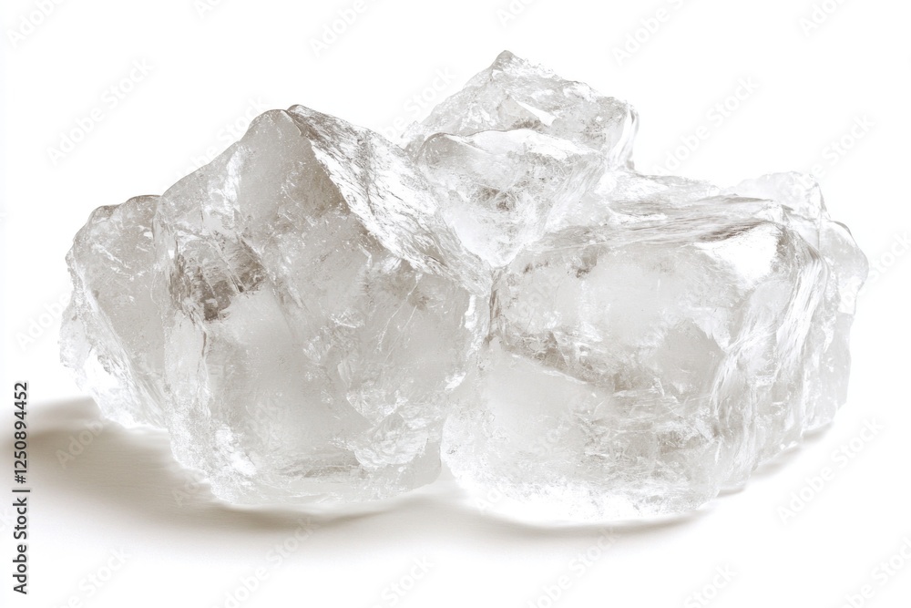 Poster Three ice cubes stacked on top of each other in a row