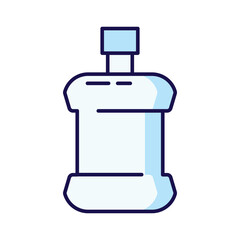 A minimalistic outline icon of a dental calender check up Ideal for medical, healthcare, and dentistry-related designs