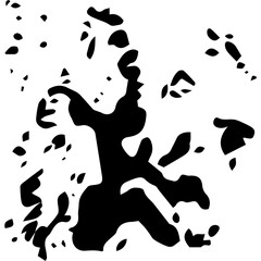 Monochrome Blot: Unique Texture for Backgrounds