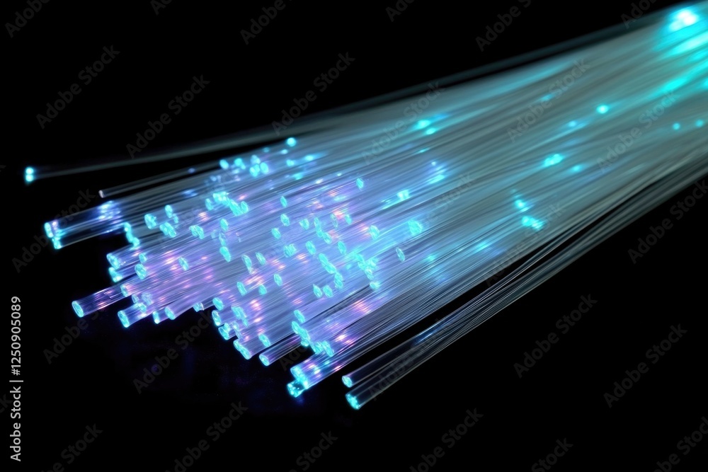 Poster A detailed view of multiple wires together, suitable for use in illustrations about technology, electronics, and engineering