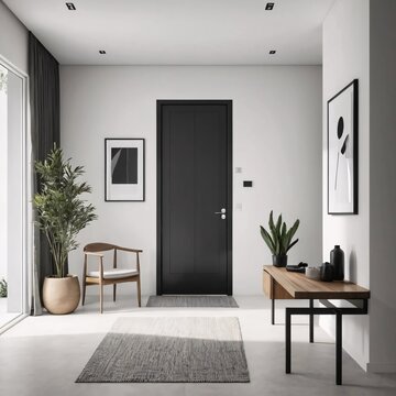 Entrada a una casa vista desde el interior