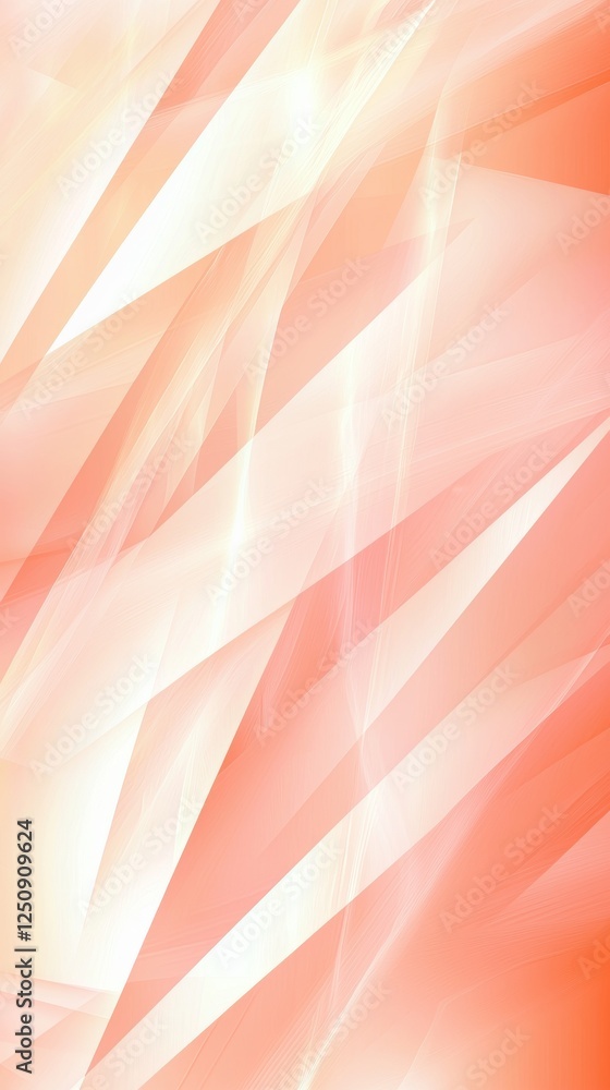Poster dynamic abstract design featuring overlapping geometric shapes in soft peach and cream tones. the in