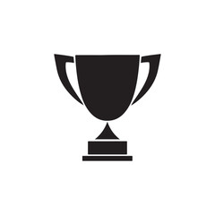 vector of black silhouette of trophy